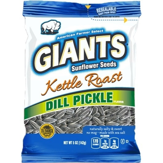 12-PACK OF Giants Kettle Dill Pickle Seeds Giant Snacks Inc, 12 - 5 Oz