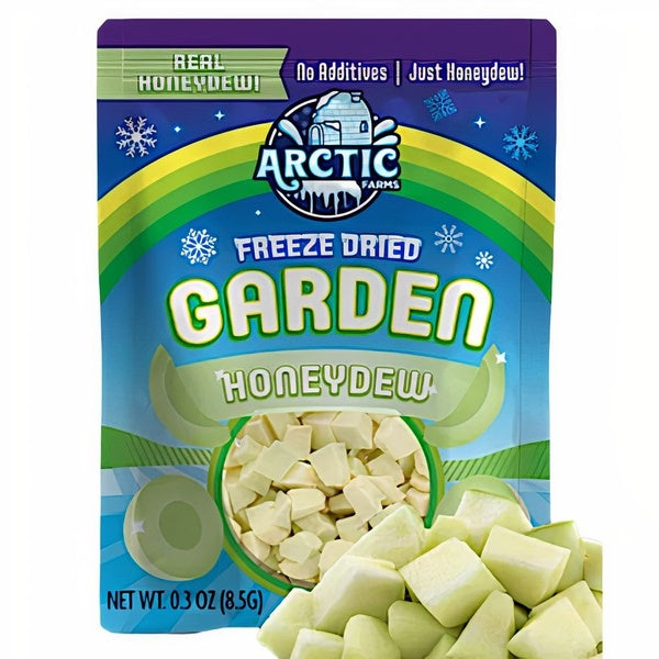 12-PACK OF Melon Honeydew Freeze Dried (100% Fruit), Arctic Farms