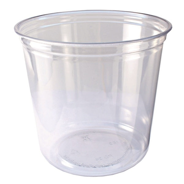 500-PACK OF Container Food Fabri-Kal 24 oz Clear Plastic Recycleware Round Deli Container - Eco-Friendly and Leak-Resistant, 500 Count