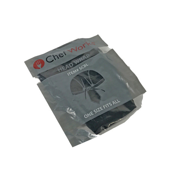 EA-PACK OF HAT CHEF WRAP BLK