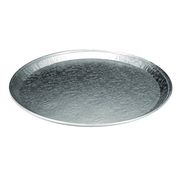 25-PACK OF Handi-Foil HFA 401380 12 in. Diameter Aluminum Embossed Tray (25/Carton)