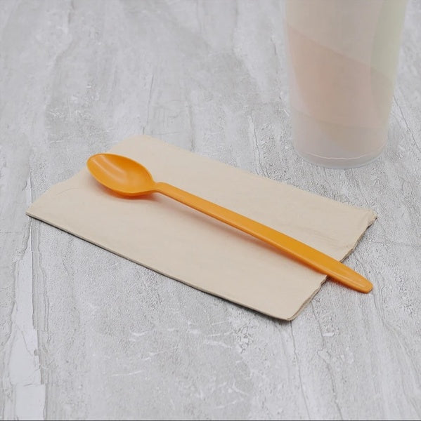 1000-PACK OF Spoon Soda Karat 1,000 ct PP Plastic Heavy Weight Soda Spoons, Orange