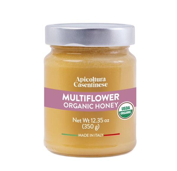 6-PACK OF Honey Multi Flower Organic, Made in Italy, Vando Naturals