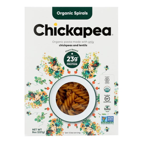 6-PACK OF Pasta Spiral Chickpea Organic Chickapea Pasta 8 oz