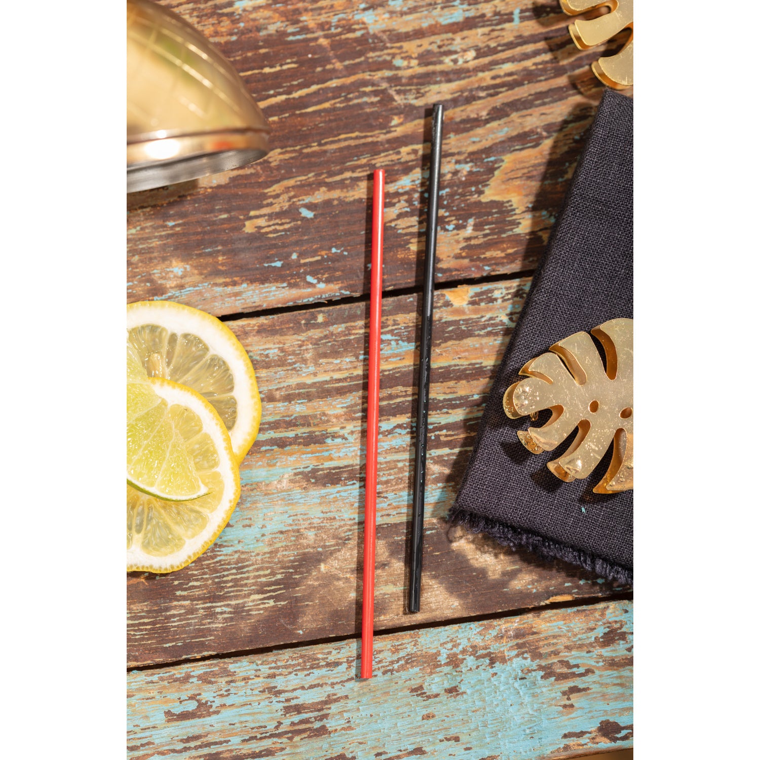 8-PACK OF STIRRER PLAS STRAW BLK 5.25