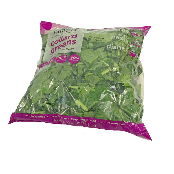 2 LB-PACK OF GREEN COLLARD FRSH CHOPPED