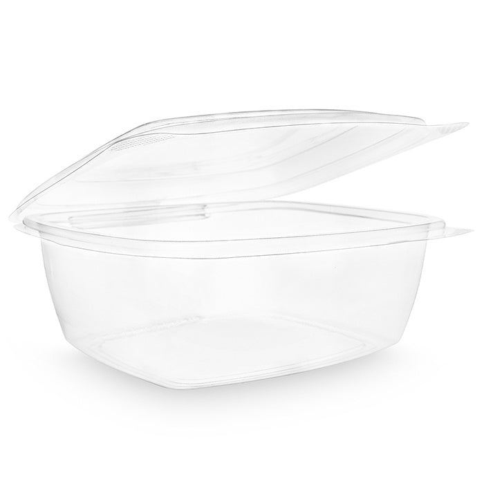 200-PACK OF Container To Go Vegware Compostable 48 oz Hinged PLA Clamshell Deli Containers | 200 count