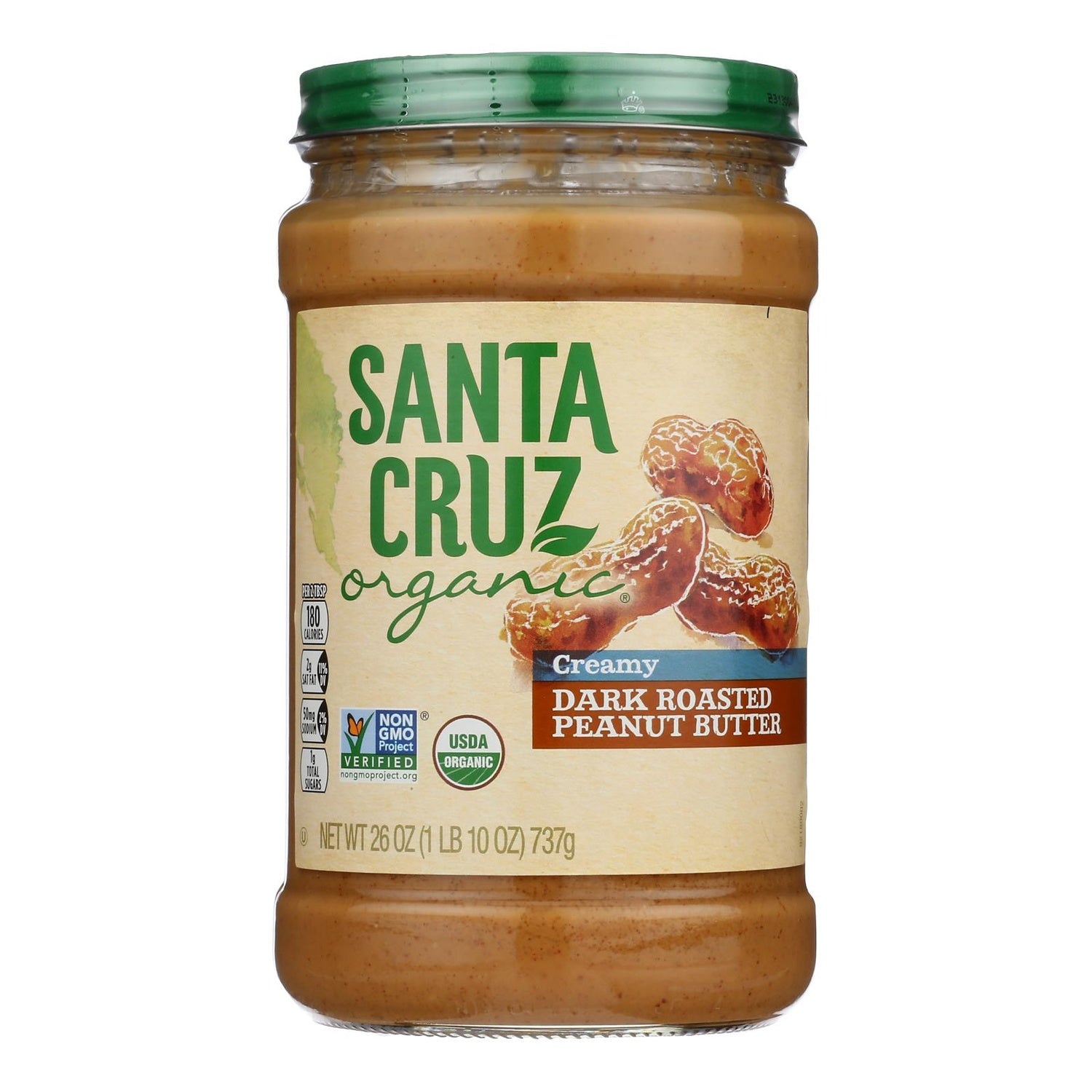 6-PACK OF PEANUT BUTTER CREAMY DARK ROASTED