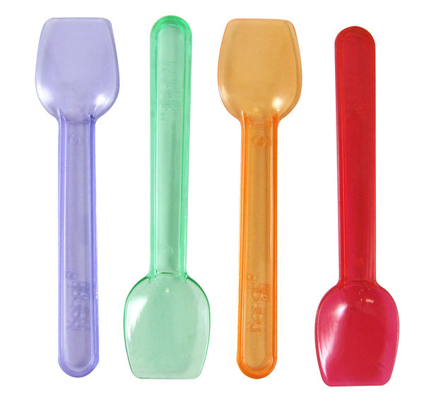 2000-PACK OF Spoon Dessert Karat 2,000 ct PS Plastic Gelato Spoons, Rainbow