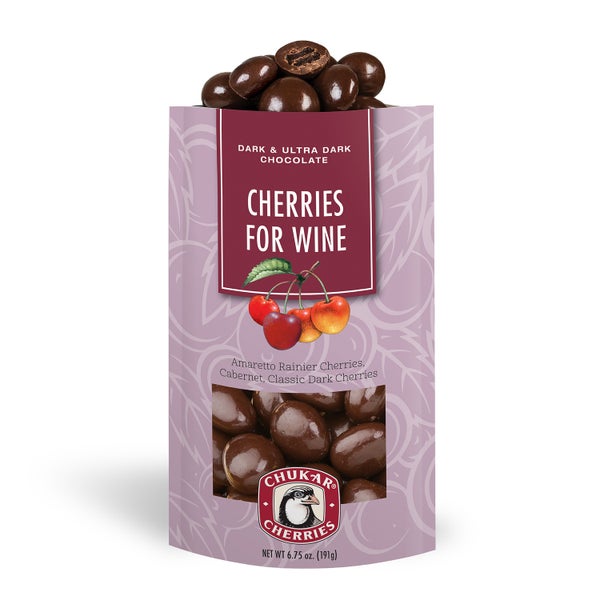 12-PACK OF Chocolate Cherries for Wine, Chukar Cherry