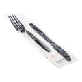 250-PACK OF Kit Cutlery Karat 250 sets PS Heavy-Weight Cutlery Kits (Knife, Fork, 1-ply Napkin, Salt, Pepper)