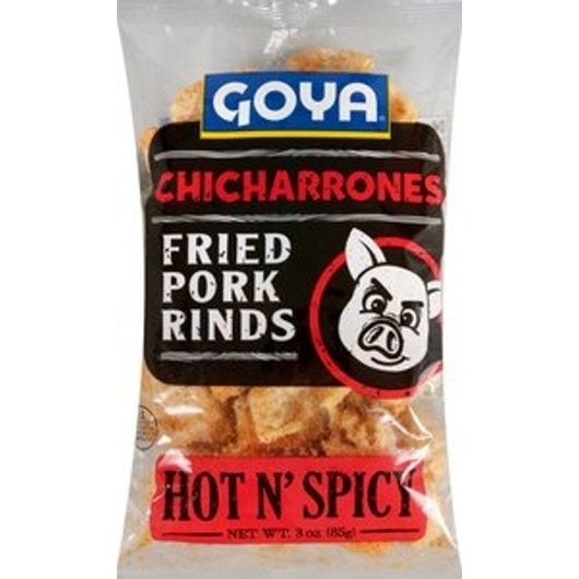 12-PACK OF Chicharrones Hot & Spicy Goya Foods Inc, 12 - 3 Oz