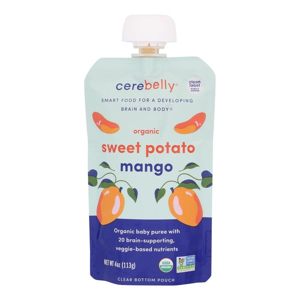 6-PACK OF Puree Mango Organic Sweet Potato Cerebelly 4 oz