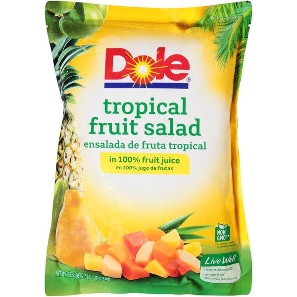 6-PACK OF SALAD FRUIT TROPICAL POUCH PAK
