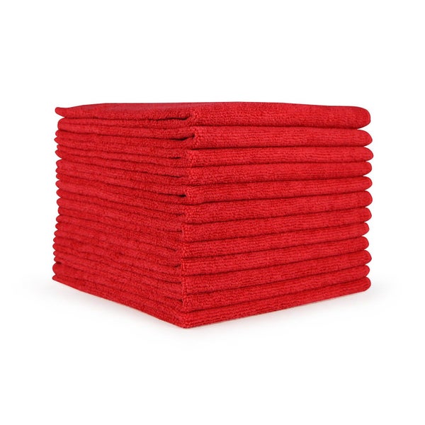 12 CT-PACK OF TOWEL TERRY CLOTH MICRFBR RED