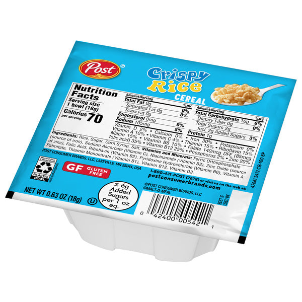 96-PACK OF CEREAL RICE CRISPY BWLPK