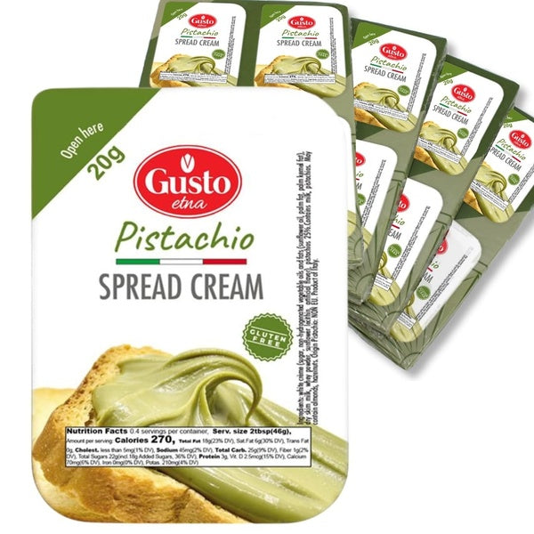 16-PACK OF Gusto Etna, Pistachio Cream Cups, 16 Cups x 20g