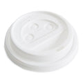 10-PACK OF LID PLAS WHT DOME F/12-24OZ