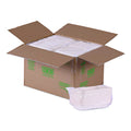 400-PACK OF Eco-Products EP-SCRC32NFA 32 oz 4.71 in. x 7.01 in. x 1.04 in. Sugarcane Fiber WorldView Vanguard Rectangular Container - White (400/Carton)