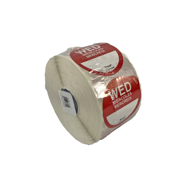 750 CT-PACK OF LABEL ROLL WEDNESDAY 2 REMVBL