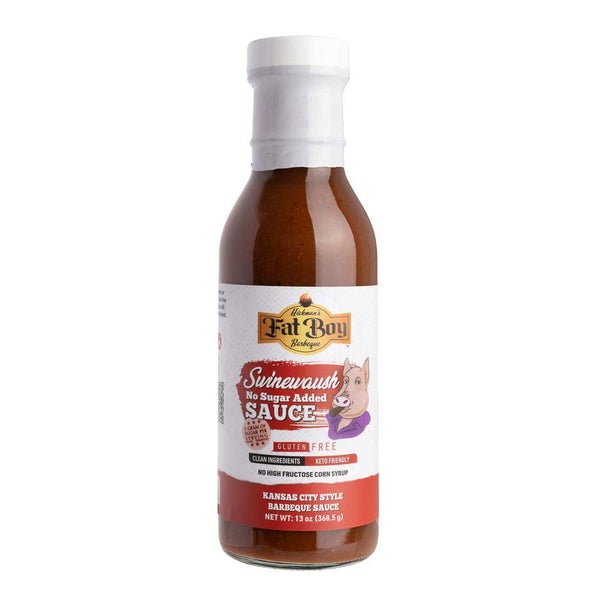 12-PACK OF Sauce BBQ Swinewaush No Sugar Added Fat Boy