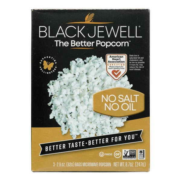6-PACK OF Popcorn Microwave No Salt No Oil Black Jewell 8.7 oz