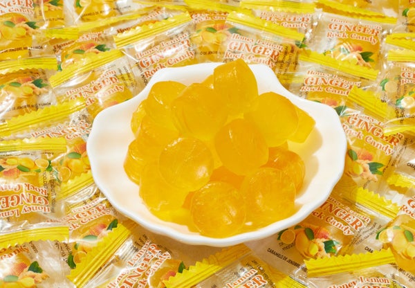 48-PACK OF Candy Rock, GT Honey Lemon Ginger, New Midori Trading