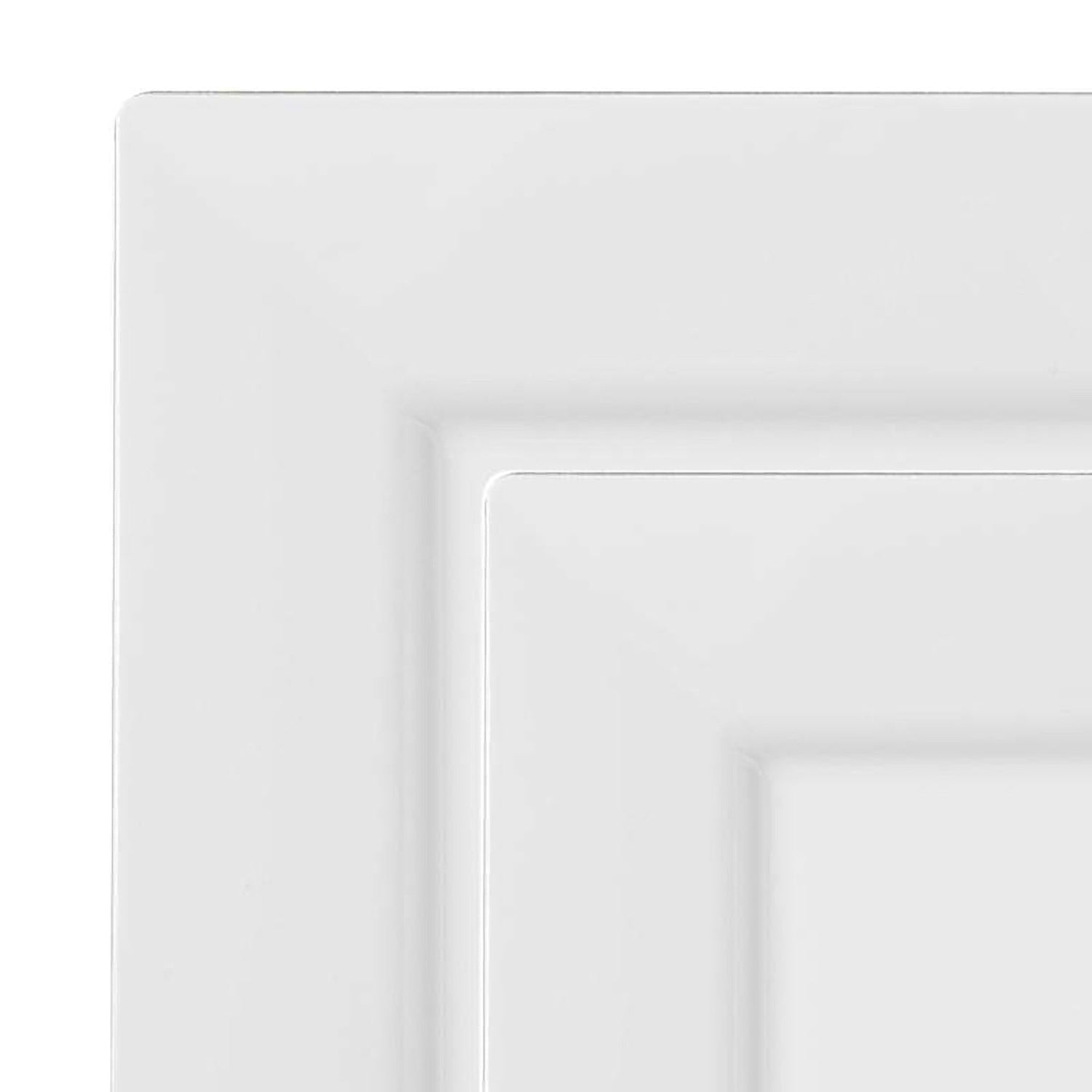 120-PACK OF Plate Set White Square Dinnerware