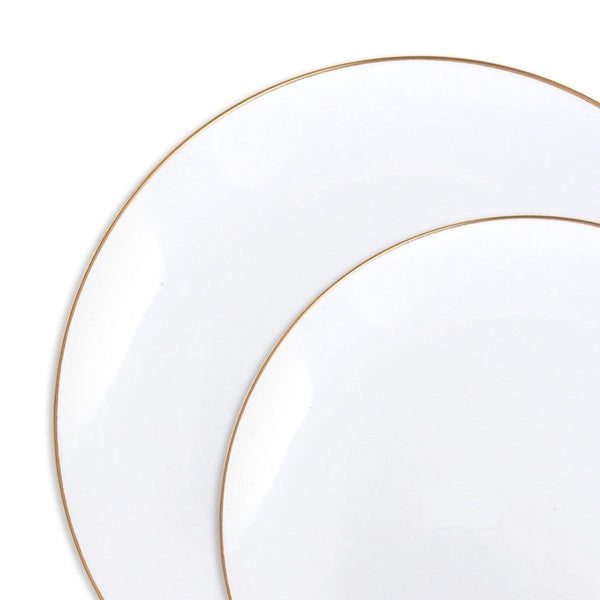 120-PACK OF Plate Set White Gold Rim
