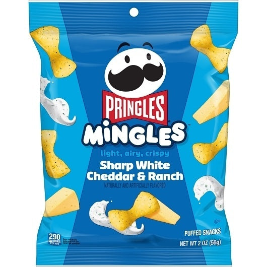 6-PACK OF Mingles Sharp White Cheddar & Ranch Pringles, 6 - 2 Oz