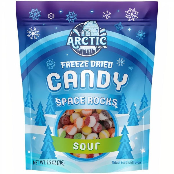 12-PACK OF Candy Freeze Dried Space Rocks (Sour), Arctic Farms