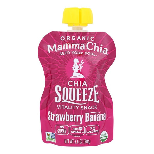 16-PACK OF Fruit Blend Strawberry Banana Mamma Chia 3.5 oz