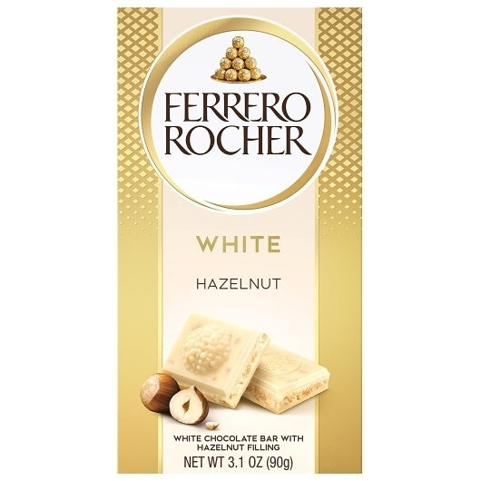 16-PACK OF White Chocolate With Hazelnut Filling Tavolette Grandi Marche, 2 - 8 - 3.1 Oz