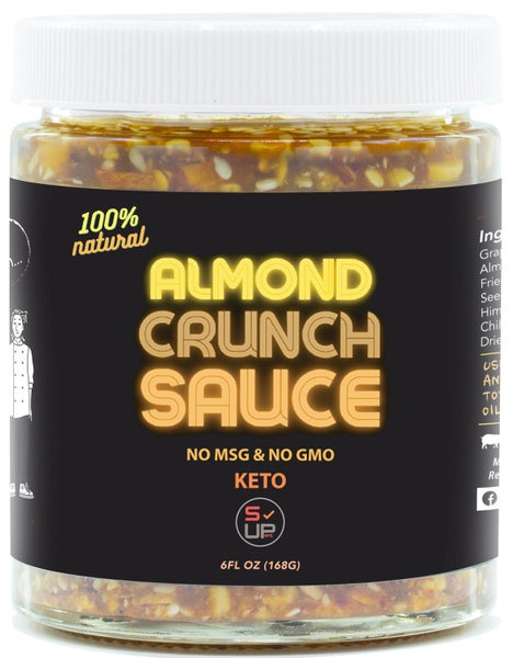 12-PACK OF Sauce Almond Crunch 100% All Natural, Sauce Up NYC