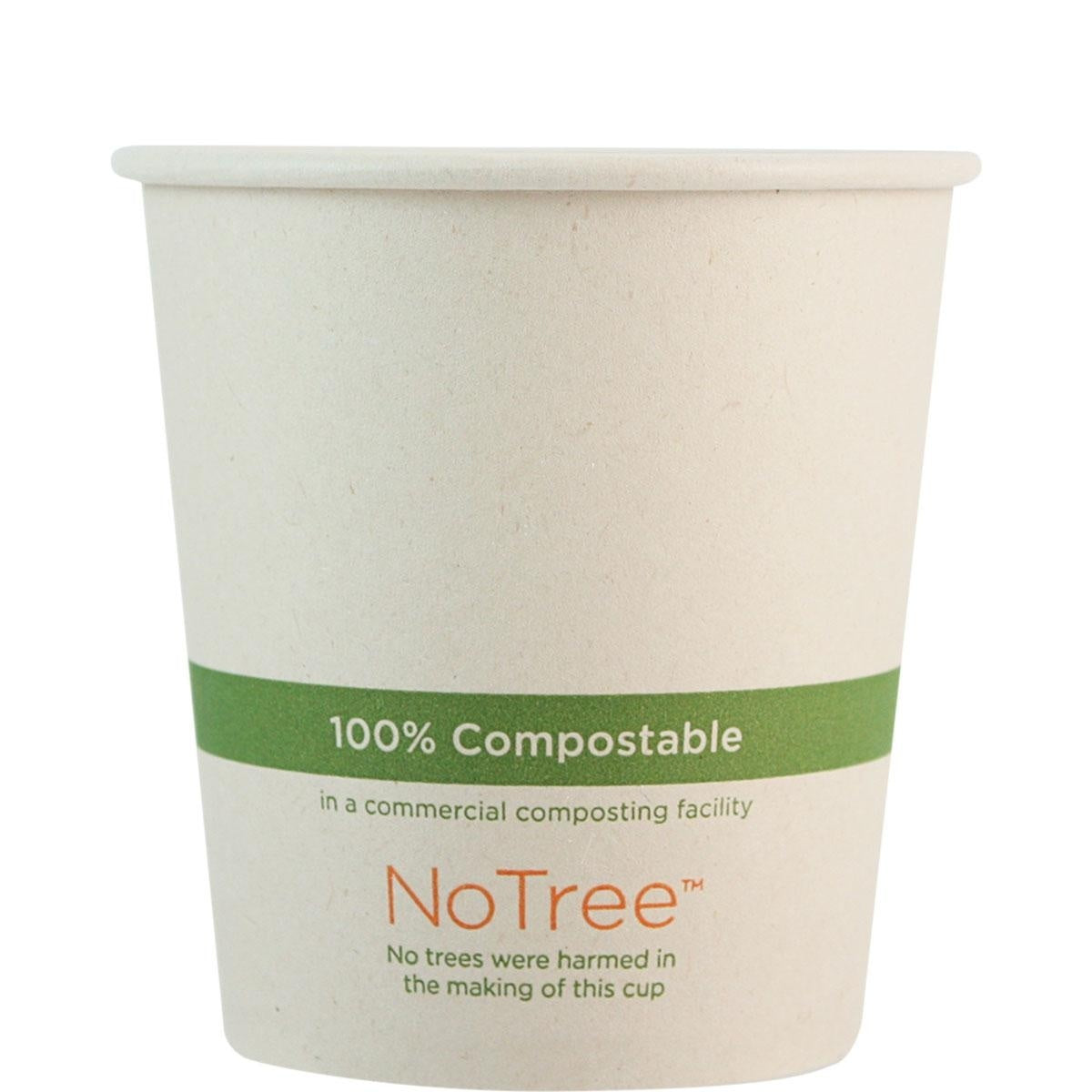 1000-PACK OF CUP HOT 10 oz World Centric Compostable NoTree Bamboo Paper Coffee Cups | 1000 count