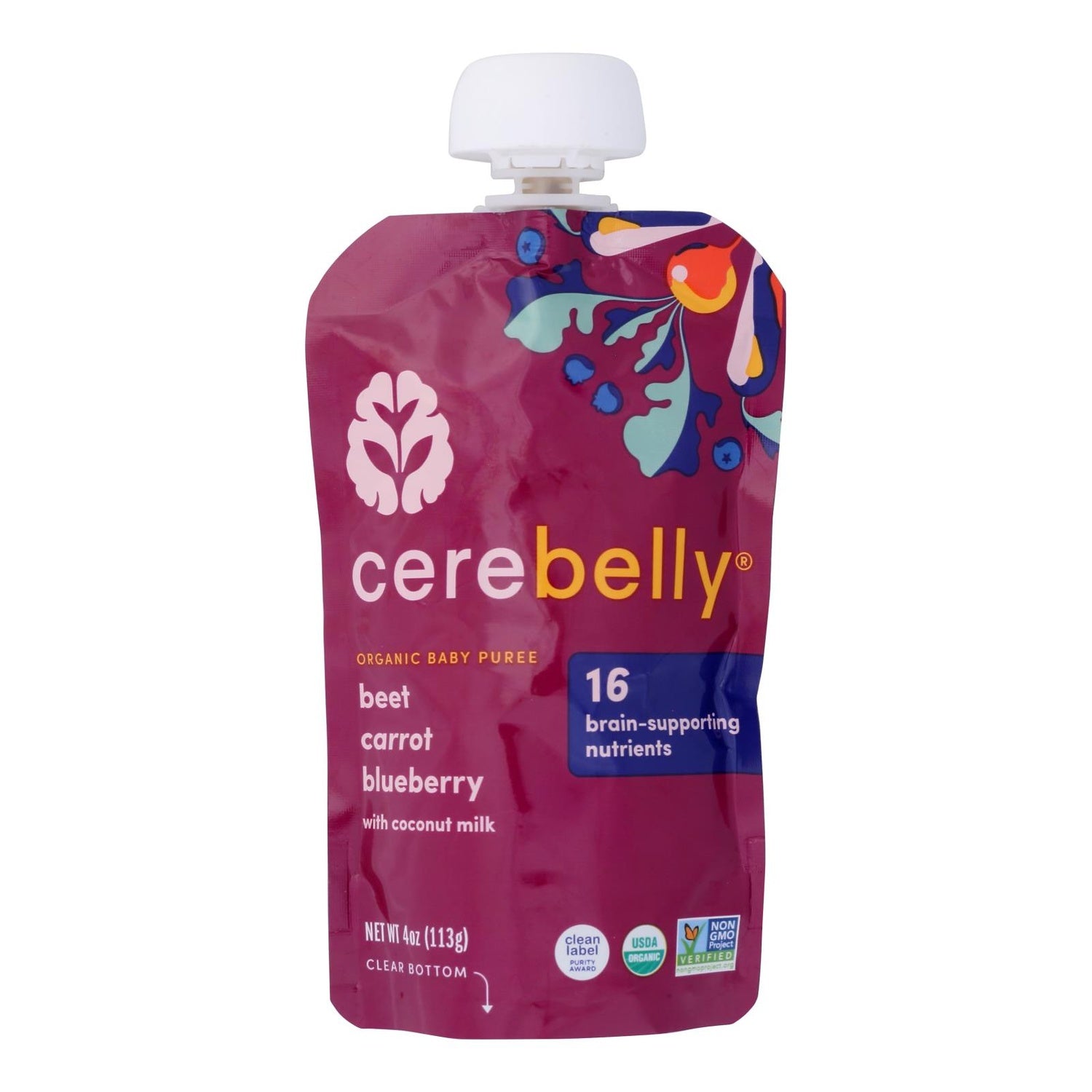 6-PACK OF FOOD BABY BEET CARROT BLUEBERRY