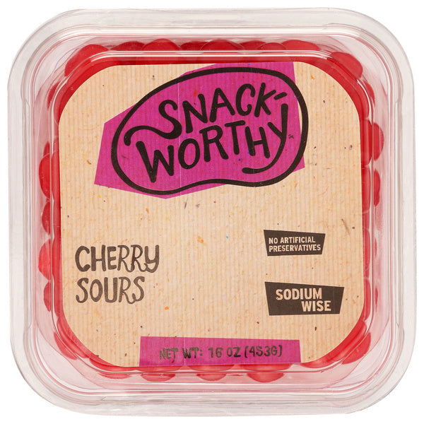 12-PACK OF CANDY GUMMY CHERRY SOURS 16 OUNCE - CASE OF 12