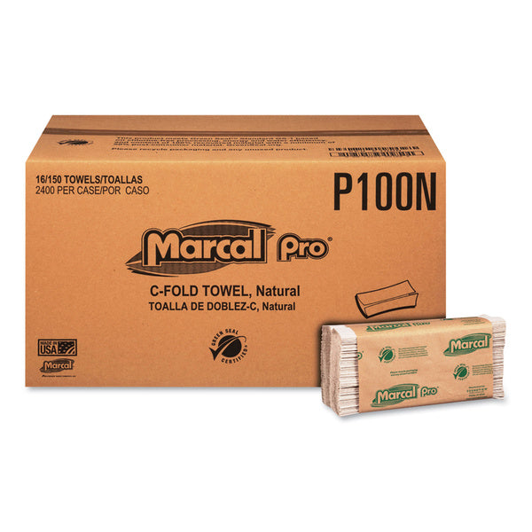 16-PACK OF TOWEL PAPER 1-PLY NATURAL - 2400 ROLLS