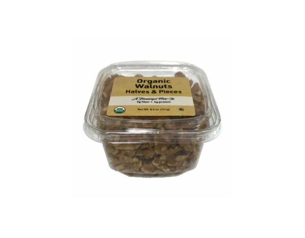 12-PACK OF Walnut Halves And Pieces Tub Woodstock 8.5 oz