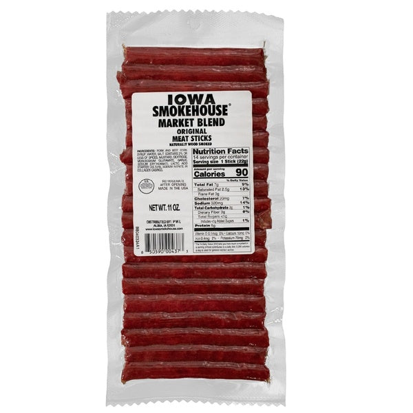 12-PACK OF Meat Sticks Market Blend Original Smoked 11 oz, Iowa Smokehouse