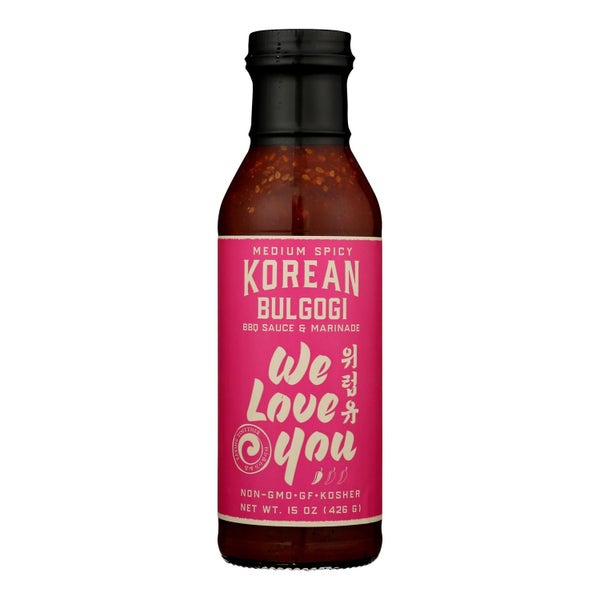 6-PACK OF Sauce Bbq Korean Medium Spiciy We Love You 15 oz