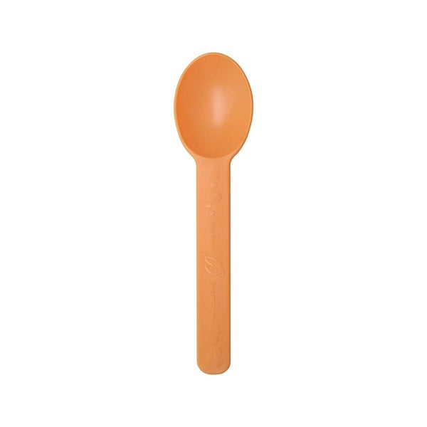 1000-PACK OF Spoon Dessert Karat Earth Heavy Weight Bio-Based Spoons, Tangerine Orange - 1,000 pcs