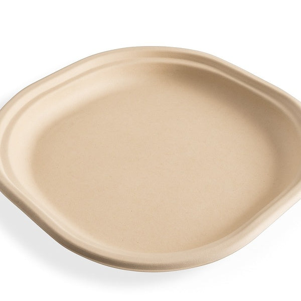 500-PACK OF Plate 10 inches square round, Natural, 500 Count Case