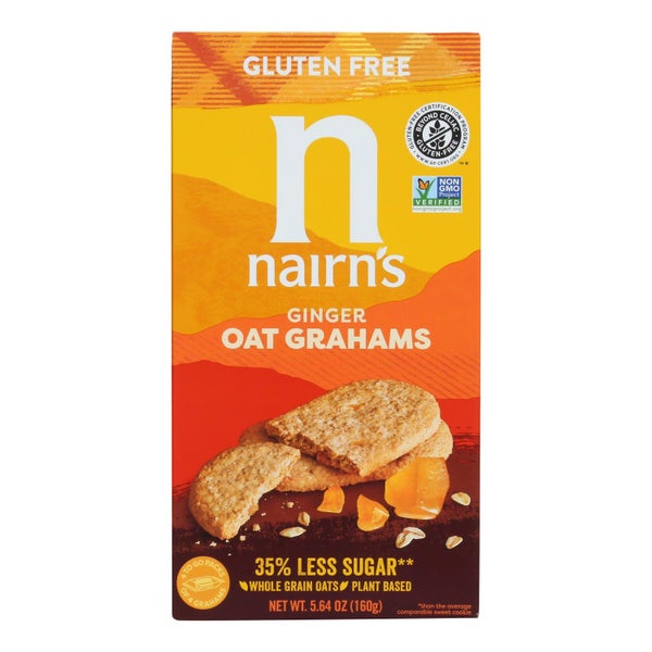 6-PACK OF Cookie Ginger Oat Graham Gluten Free Nairn's 5.64 oz