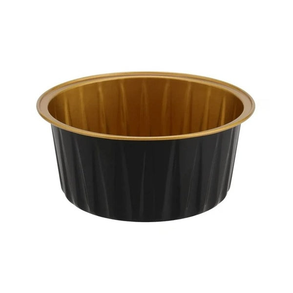 2000-PACK OF 4.5 oz. Colored Aluminum Ramekin and Dessert Cup - Black and Gold