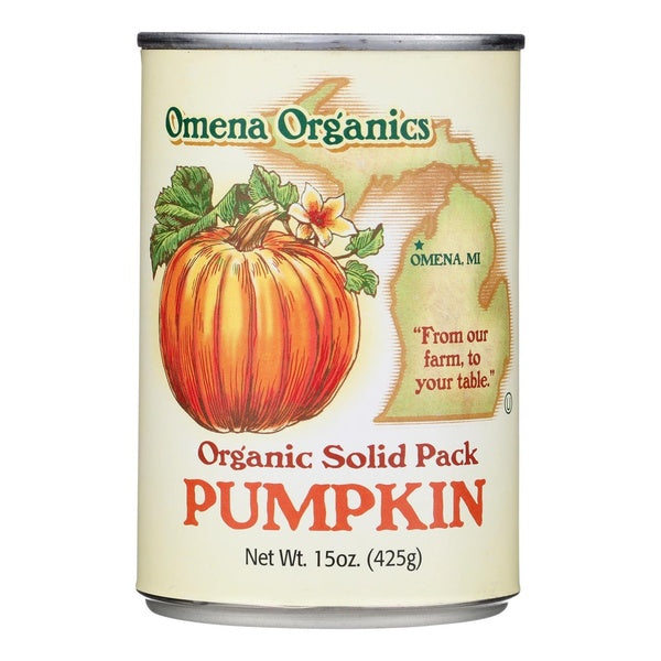 12-PACK OF Pumpkin Solid Pack Organic Omena Organics 15 oz