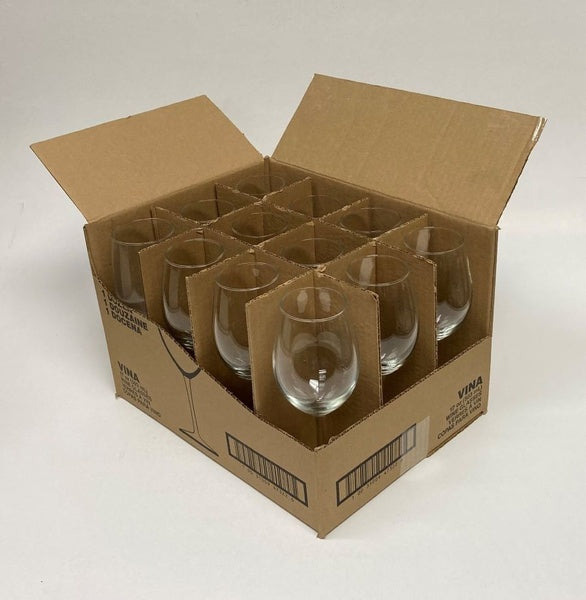 16 OZ-PACK OF GLASS WINE TALL VINA