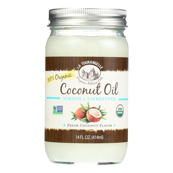 6-PACK OF Oil Coconut Organic Virgin Unrefined La Tourangle 14 fz