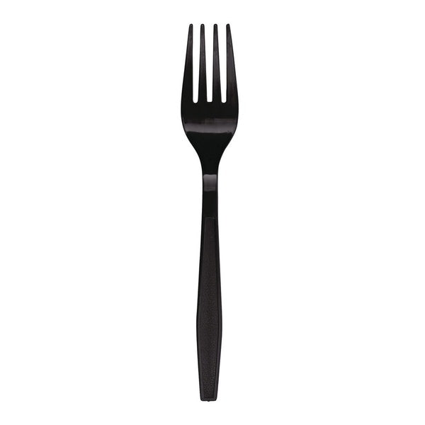 1000-PACK OF Boardwalk Heavyweight Polypropylene Forks - Black - 1000 Count Carton for Durable Dining Solutions