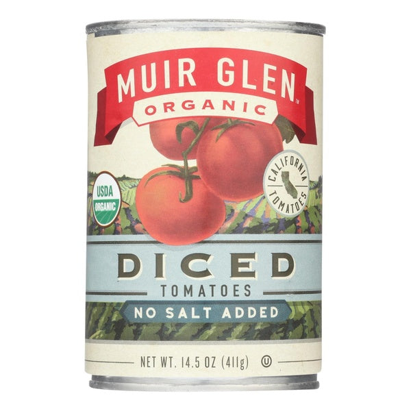 12-PACK OF Tomato Diced Organic No Salt Added Muir Glen Inc 14.5 oz